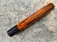Custom Japanese Knife handle (wa handle) for 240mm - Figured Siamese Rosewood and horn