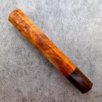 Custom Japanese Knife handle (wa handle) for 240mm - Curly Siamese Rosewood