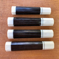 Custom Japanese Knife handle (wa handle) - 2 thousand year old Bog Oak and faux ivory