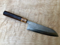 Custom Masutani Hand Forged VG1 Nishiiji Damascus Santoku 180mm - Rosewood