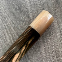 Custom Japanese Knife handle (wa handle) for 165-210mm : Mun Ebony and blonde horn
