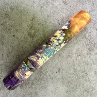 Custom Japanese Knife handle (wa handle) for 165-210 mm - Dyed Box elder hybrid