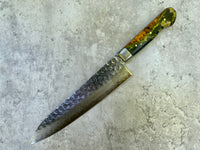 Tsunehisa VG10 Damascus Hammered Western Gyuto 210 - Blossom