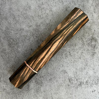 Custom Japanese Knife handle (wa handle) for 240mm - Figured Mun Ebony and copper