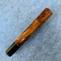 Custom Japanese Knife handle (wa handle) for 240mm - Sonoran desert ironwood and horn