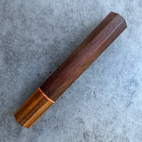 Custom Japanese Knife handle (wa handle) for 165-210mm : Brazilian ebony and desert ironwood