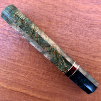 Custom Japanese Knife handle (wa handle) for 240mm - Black Ash and maple burl
