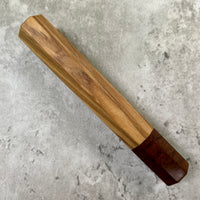 Custom Japanese Knife handle (wa handle) for 165-210mm - olive and ringed gidgee