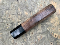 Custom Japanese Knife handle (wa handle) for 165-210 - Spalted Walnut and horn