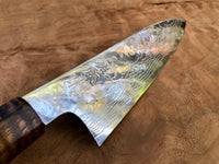 Custom Sukenari Damascus ZPD189 Gyuto 210mm with mammoth tusk