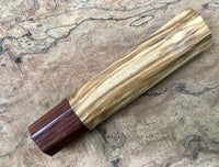 Custom larger hands- Japanese Knife handle (wa handle) for 165-210 - Olivewood and Honduran rosewood