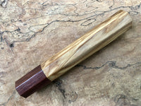 Custom larger hands- Japanese Knife handle (wa handle) for 165-210 - Olivewood and Honduran rosewood
