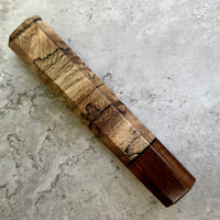 Custom Japanese Knife handle (wa handle) for 240mm - Spalted Sycamore