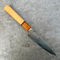 Custom Tsunehisa ZA-18 Damascus Petty 135mm - Cherry and Bolivian Rosewood