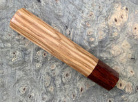 Custom Japanese Knife handle (wa handle) for 240mm - Olivewood and Honduran Rosewood