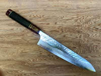 Custom Yu Kurosaki Fujin Hammered 240mm (10”) Gyuto Chef Knife- Ebony and stone