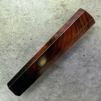 Custom Japanese Knife handle (wa handle) for 165-210 mm - Dark desert ironwood and horn