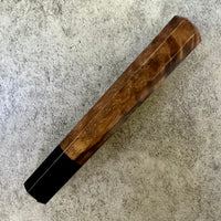 Custom Japanese Knife handle (wa handle) for 165-210mm: Walnut burl and horn