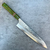 Custom Yu Kurosaki Fujin SG2 Hammered Gyuto 240 - Dyed black ash