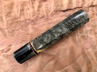 Custom Japanese Knife Handle - Buckeye burl and Horn