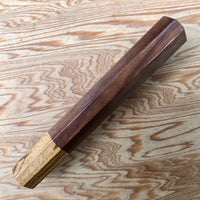 Custom Japanese Knife handle (wa handle) for 165-210mm - Walnut and zebrawood