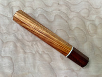 Custom Japanese Knife handle (wa handle) - Canary wood and Brazilian ebony