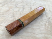 Custom Japanese Knife Handle (Wa Handle) - Curly Cherry and Yucatán Rosewood