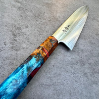 Custom Sukenari SG2 210mm Gyuto with hybrid burl