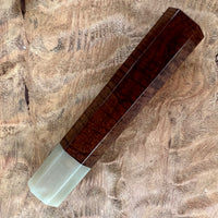 Custom Japanese Knife handle (wa handle) for 165-210mm : Western Myall and blonde horn