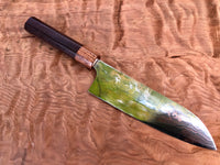Kurosaki Ao2 Rainbow Damascus Santoku 165mm