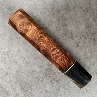Custom Japanese Knife handle (wa handle) for 240mm - Honduran Rosewood Burl