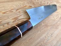 Nakagawa Satoshi Ginsan 3 Kiritsuke 240mm - Dark Ironwood burl