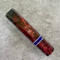 Custom Japanese Knife handle (wa handle) for 165-210 mm - Double dyed Karelian birch : Ukrainian craftsman
