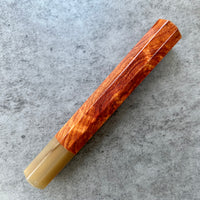 Custom Japanese Knife handle (wa handle) for 240mm - Vary rare Siamese Rosewood Burl