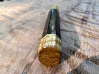 Custom Japanese Knife Handle (Wa Handle) - Crosscut Kingwood and Curly Mango