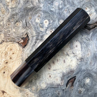 Custom Japanese Knife Handle - Royal Ebony and marbled horn