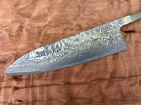 Custom Shiro Kamo Black Damascus SG2 Gyuto 210