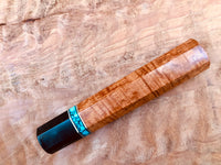 Custom Japanese Knife Handle - Boluke, turquoise and Horn
