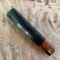 Custom Japanese Knife handle (wa handle) for 165-210mm - 2000 year old bog oak and rosewood