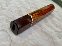 Custom Japanese Knife handle (wa handle) - Canary wood and Brazilian ebony