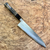 Custom Yoshikane Shiro 2 Nashiji Gyuto 210mm - Buckeye burl and horn