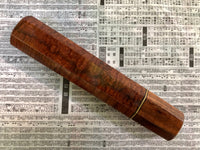 Custom Japanese Knife handle (wa handle) for 210mm - Figured Narra with Tasmanian Blackwood