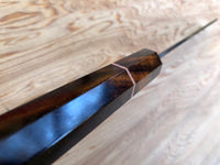 Nakagawa Satoshi Ginsan 3 Kiritsuke 240mm - Dark Ironwood burl