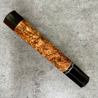 Custom Japanese Knife handle (wa handle) for 165-210 mm - Honduran Rosewood Burl, horn and ebony