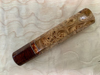 Custom Japanese Knife handle (wa handle) - Japanese Elm Burl