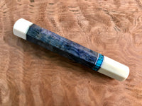 Custom Japanese Knife Handle - dyed maple with faux ivory