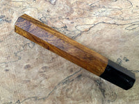 Custom Japanese Knife handle (wa handle) for 165-210mm - Desert ironwood and horn