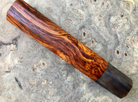 Custom Japanese Knife handle (wa handle) for 270mm - Figured cocobolo and marbled horn