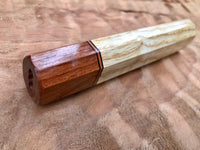 Custom Japanese Knife Handle - Ash and rosewood