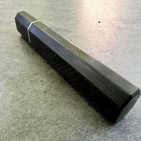 Custom Japanese Knife handle (wa handle) for 240mm - Carbon fiber and nickel- silver